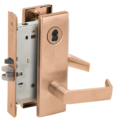 Mortise Lock Satin Bronze Clear Coated