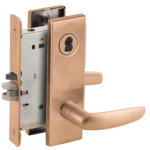 Mortise Lock Satin Bronze Clear Coated