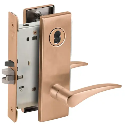 Mortise Lock Satin Bronze Clear Coated