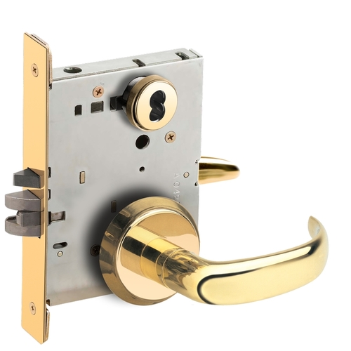 Mortise Lock Bright Brass