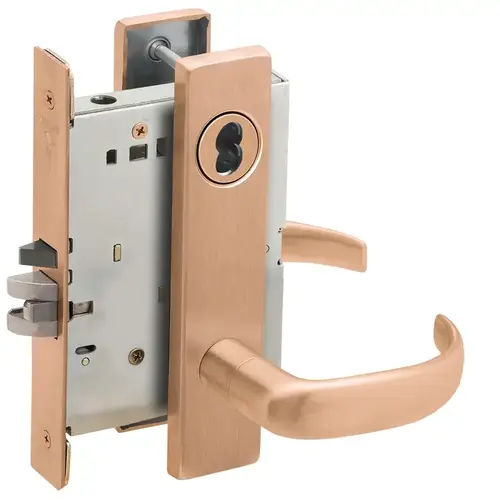 Lock Mortise Lock Satin Bronze Clear Coated