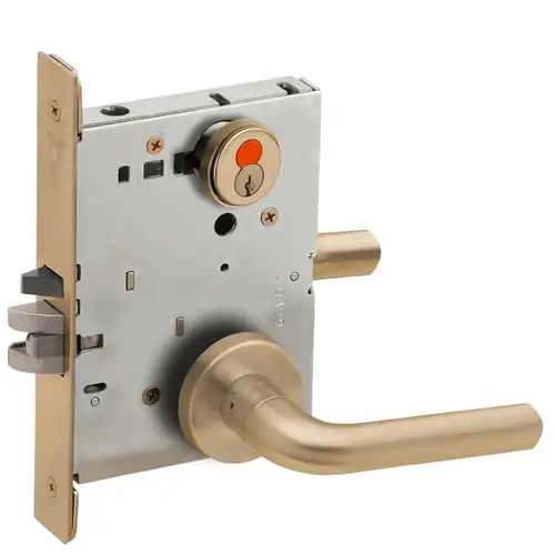 Mortise Lock Satin Brass Blackened Satin Relieved Clear Coated