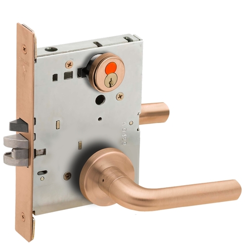 Mortise Lock Satin Bronze Clear Coated