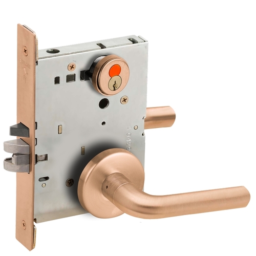 Mortise Lock Satin Bronze Clear Coated