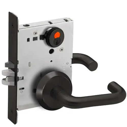 Mortise Lock Flat Black Coated