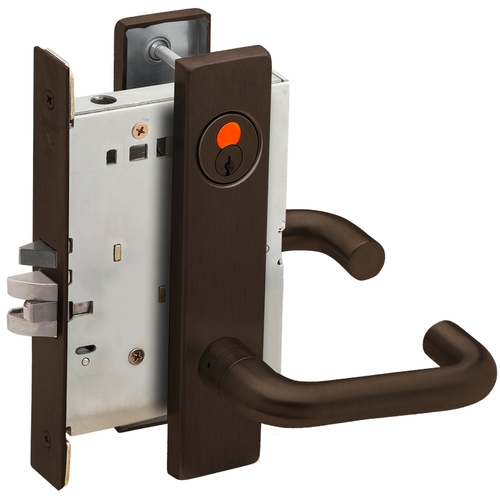 Mortise Lock Dark Oxidized Satin Bronze Oil Rubbed