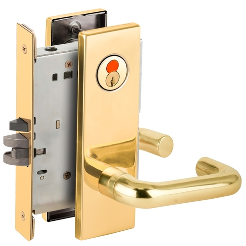 Mortise Lock Bright Brass