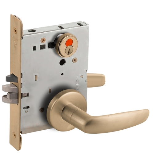 Mortise Lock Satin Brass Blackened Satin Relieved Clear Coated