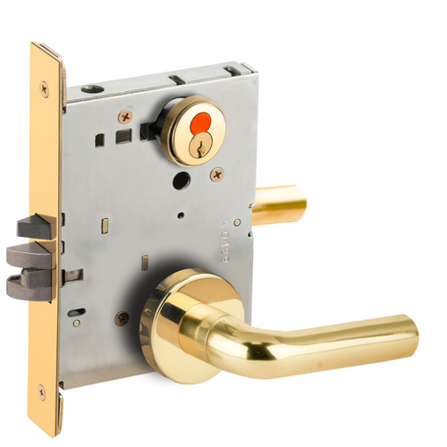 Mortise Lock Bright Brass