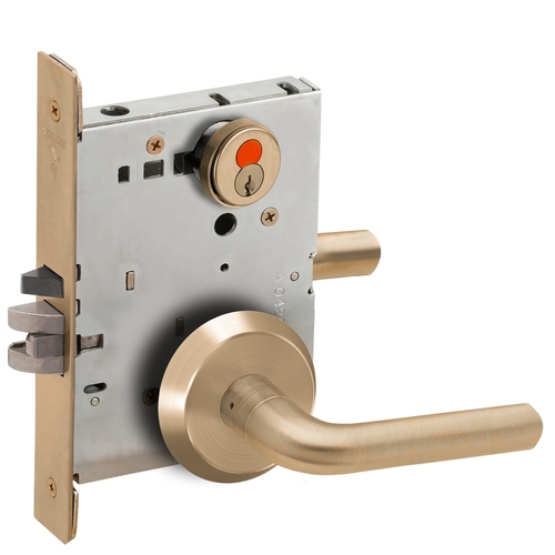 Mortise Lock Satin Brass Blackened Satin Relieved Clear Coated