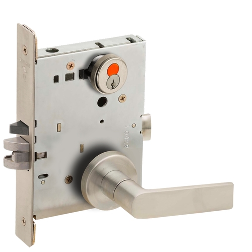 Mortise Lock Satin Nickel Plated Clear Coated