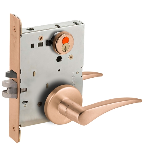 Mortise Lock Satin Bronze Clear Coated