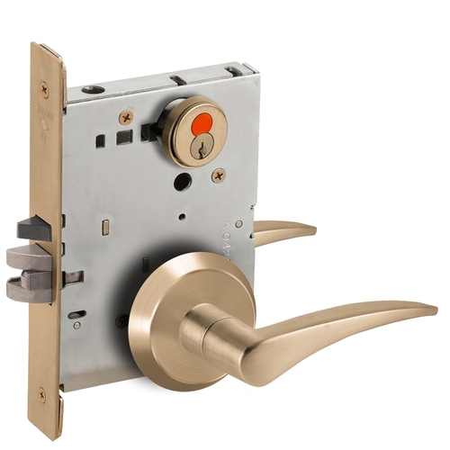 Mortise Lock Satin Brass Blackened Satin Relieved Clear Coated