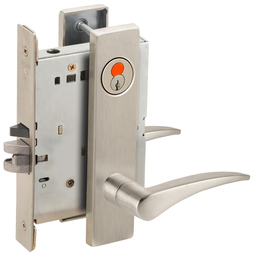 Mortise Lock Satin Nickel Plated Clear Coated