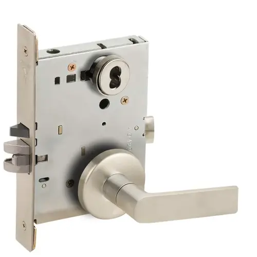 Lock Mortise Lock Satin Nickel Plated Clear Coated