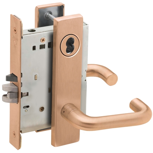 Lock Mortise Lock Satin Bronze Clear Coated