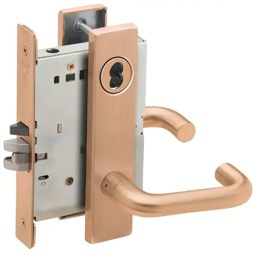 Mortise Lock Satin Bronze Clear Coated