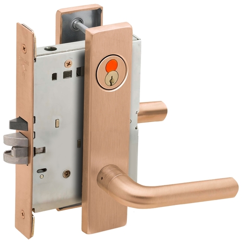 Mortise Lock Satin Bronze Clear Coated