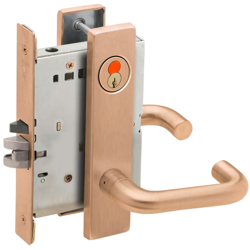 Mortise Lock Satin Bronze Clear Coated