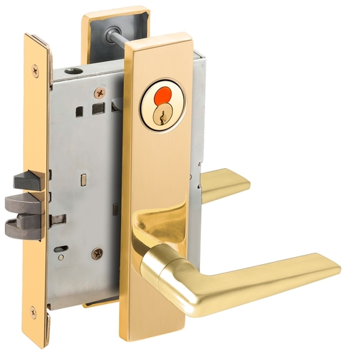 Mortise Lock Bright Brass