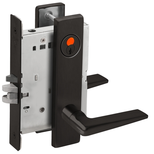 Mortise Lock Flat Black Coated