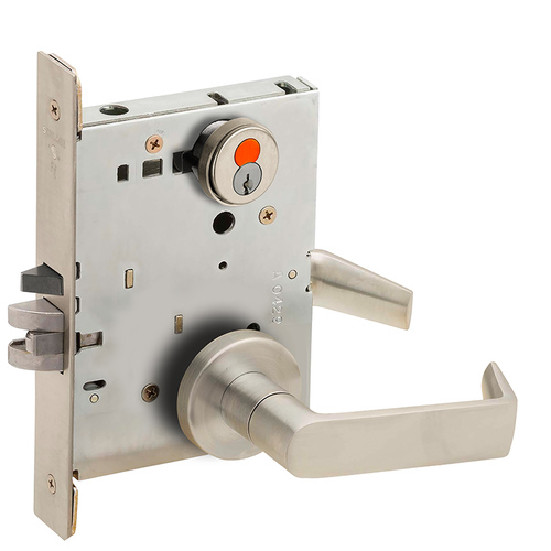 Mortise Lock Satin Nickel Plated Clear Coated