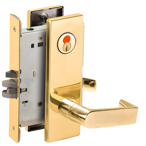 Mortise Lock Bright Brass