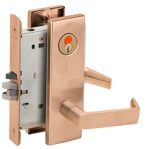 Mortise Lock Satin Bronze Clear Coated