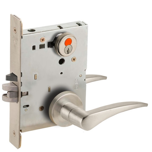 Mortise Lock Satin Nickel Plated Clear Coated