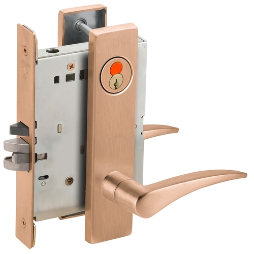 Mortise Lock Satin Bronze Clear Coated