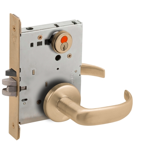 Mortise Lock Satin Brass Blackened Satin Relieved Clear Coated