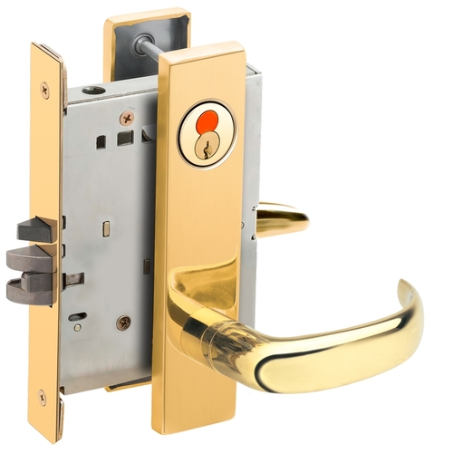 Mortise Lock Bright Brass