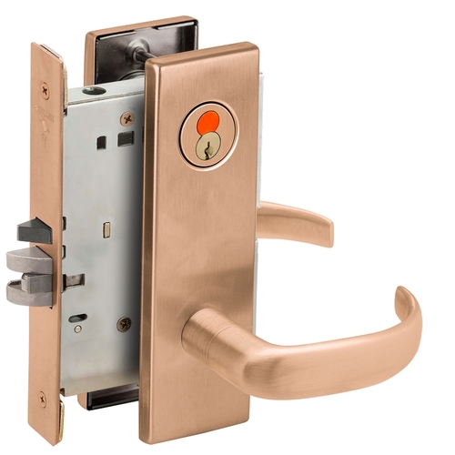 Mortise Lock Satin Bronze Clear Coated