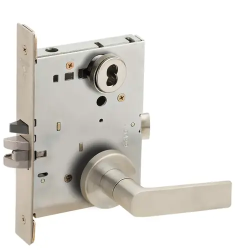 Lock Mortise Lock Satin Nickel Plated Clear Coated