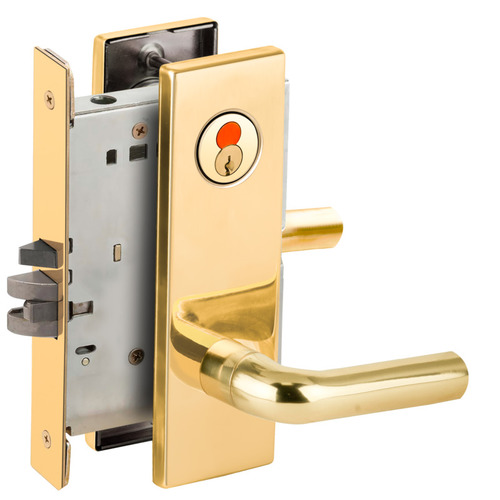 Mortise Lock Bright Brass