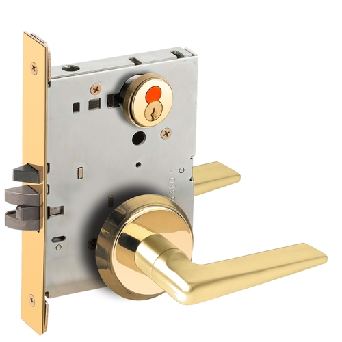 Mortise Lock Bright Brass