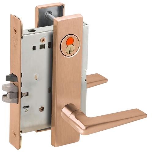 Mortise Lock Satin Bronze Clear Coated