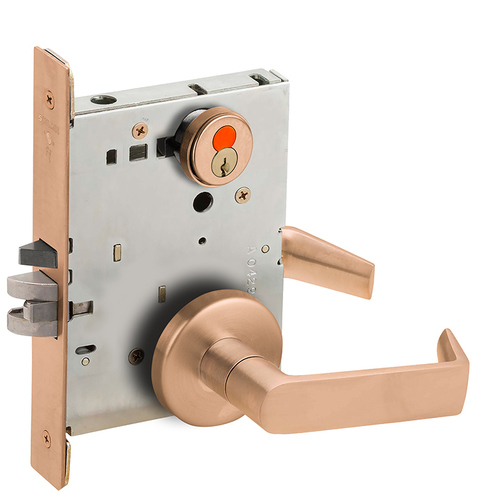 Mortise Lock Satin Bronze Clear Coated