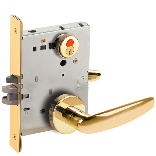 Mortise Lock Bright Brass