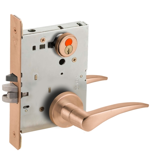 Mortise Lock Satin Bronze Clear Coated