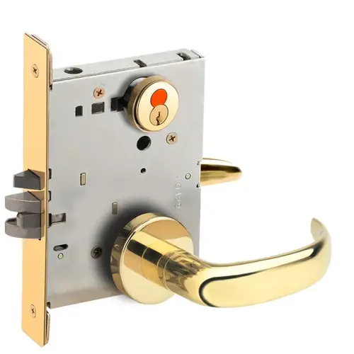 Mortise Lock Bright Brass