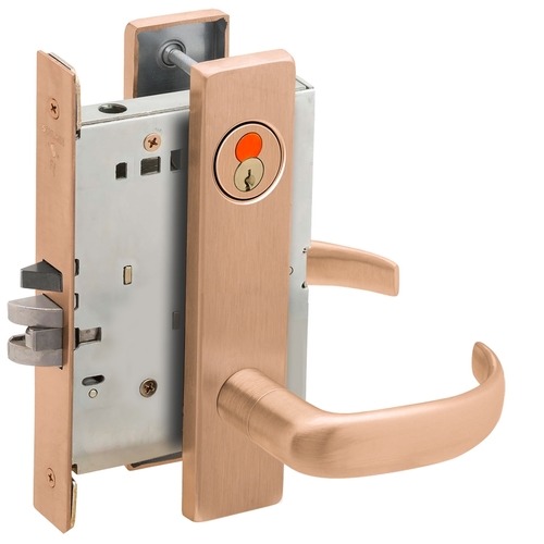 Mortise Lock Satin Bronze Clear Coated