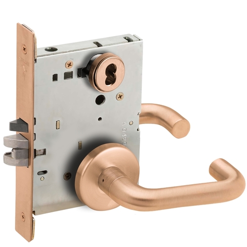 Lock Mortise Lock Satin Bronze Clear Coated