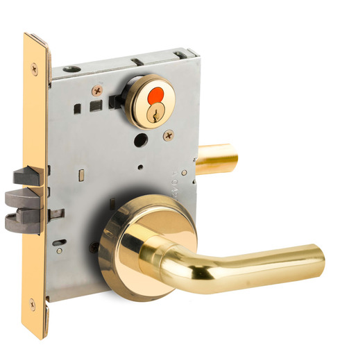 Mortise Lock Bright Brass