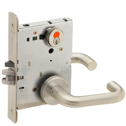 Mortise Lock Satin Nickel Plated Clear Coated