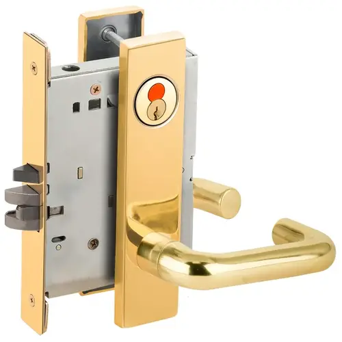 Mortise Lock Bright Brass