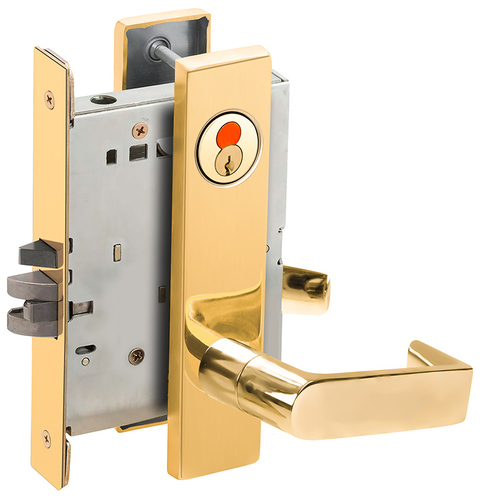 Mortise Lock Bright Brass