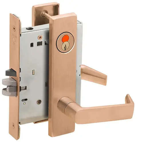 Mortise Lock Satin Bronze Clear Coated