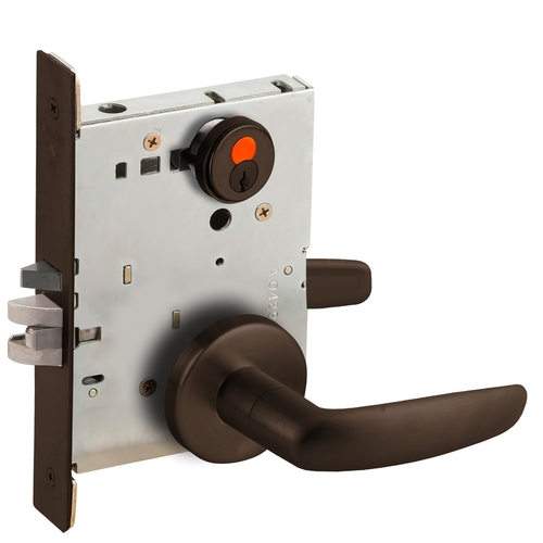 Mortise Lock Dark Oxidized Satin Bronze Oil Rubbed