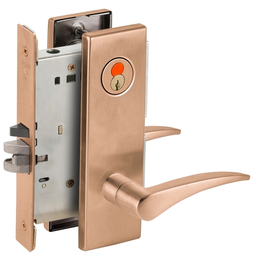 Mortise Lock Satin Bronze Clear Coated